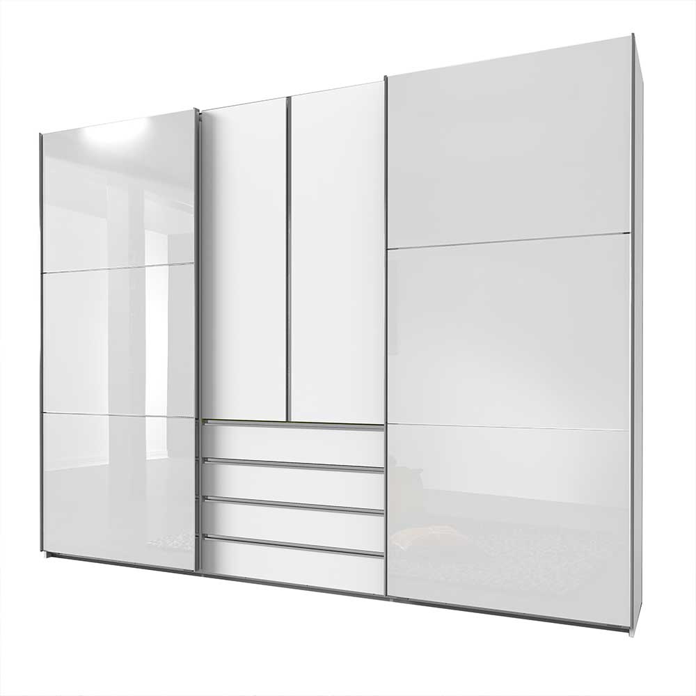 Schlafzimmerkleiderschrank mit Dreh- und Schiebetüren - Gastruna