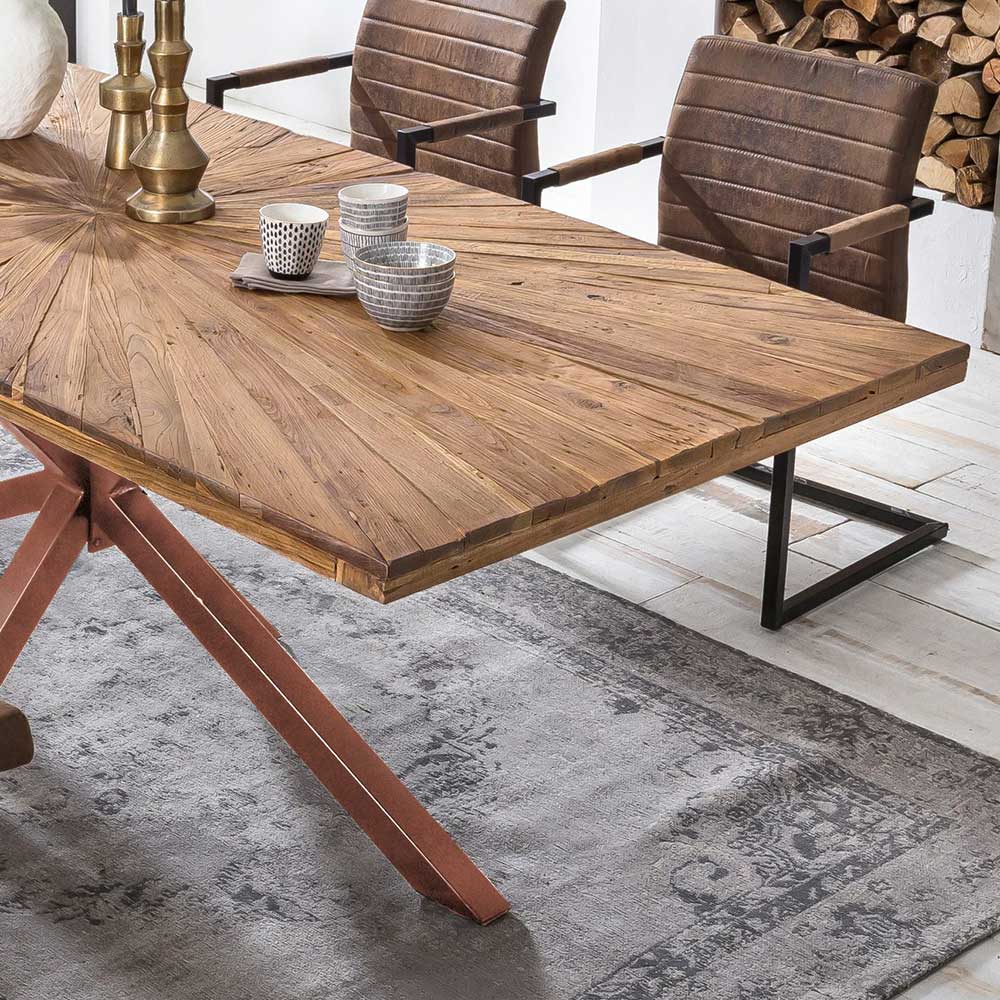 Küchentisch aus Teak Recyclingholz - Jaswinda