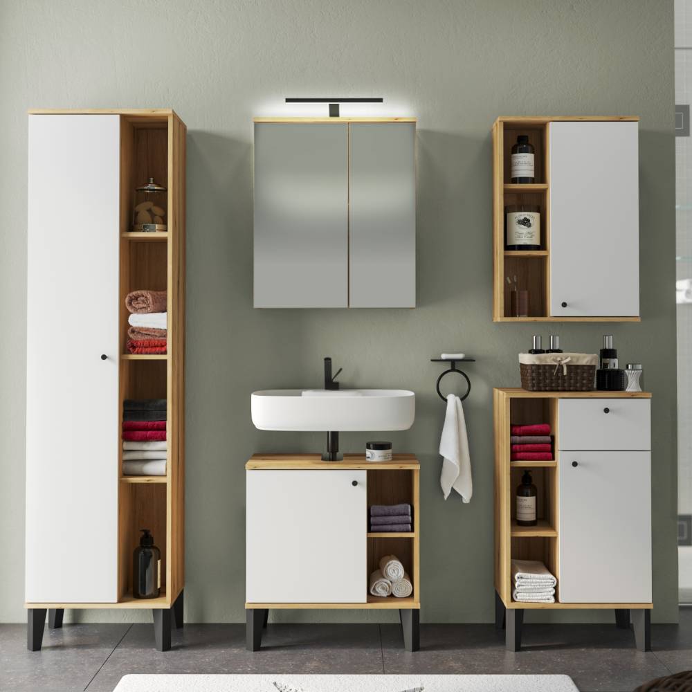 Badezimmer Möbelkombination Set - Naviron (fünfteilig)