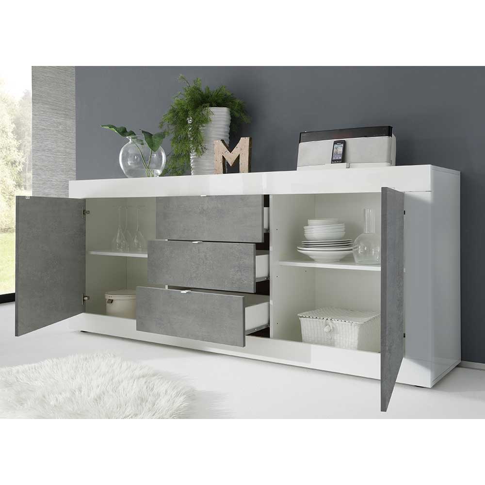 Wohnzimmerschränke in Beton Optik - Narandu (zweiteilig)