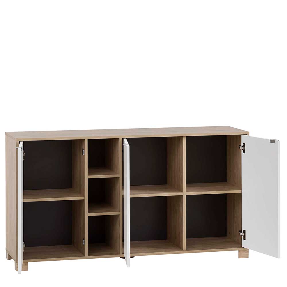 Sideboard mit drei Türen & drei Fächern - 145x78x39 - Castagno