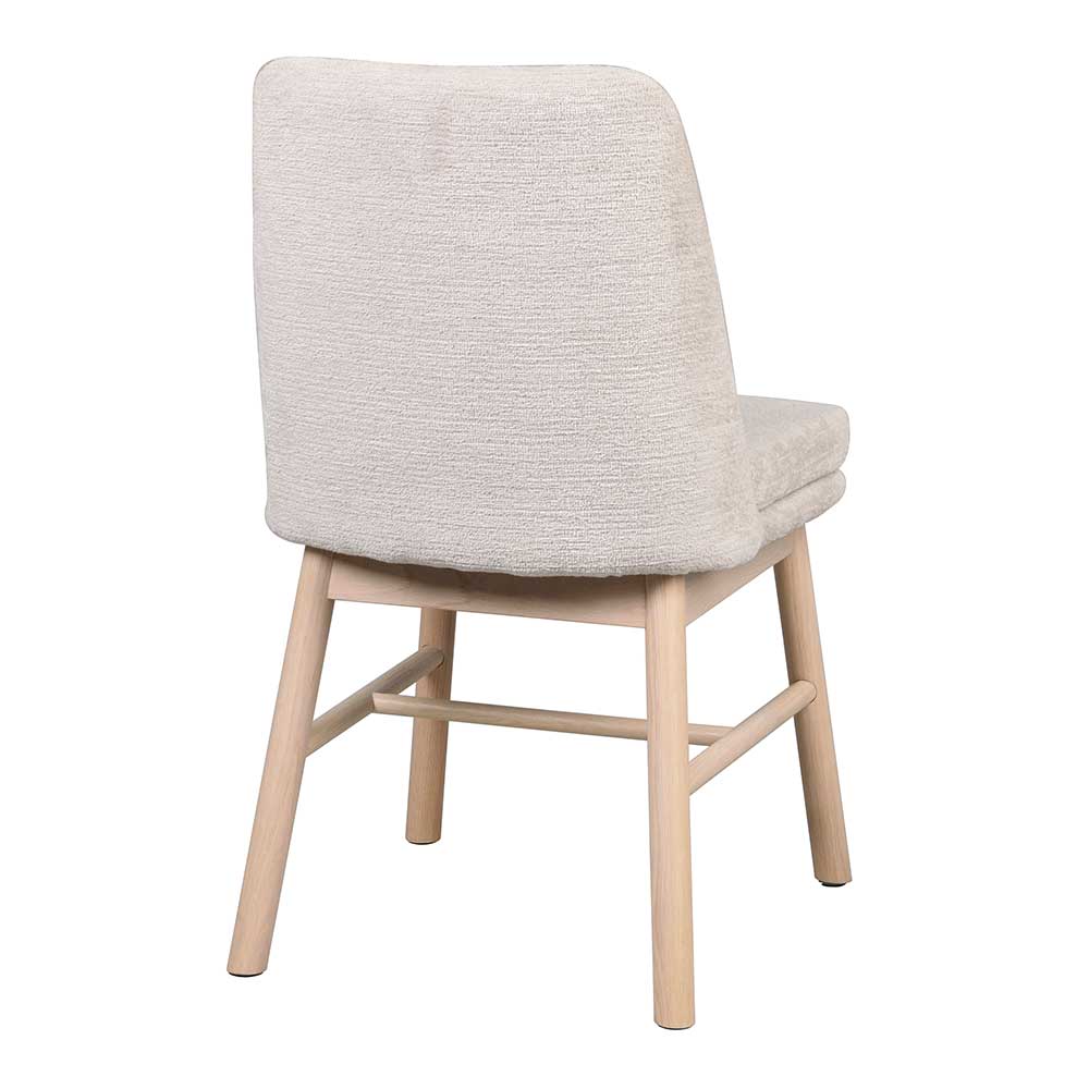 Polsterstuhl in Creme Strukturstoff - Peppino (2er Set)