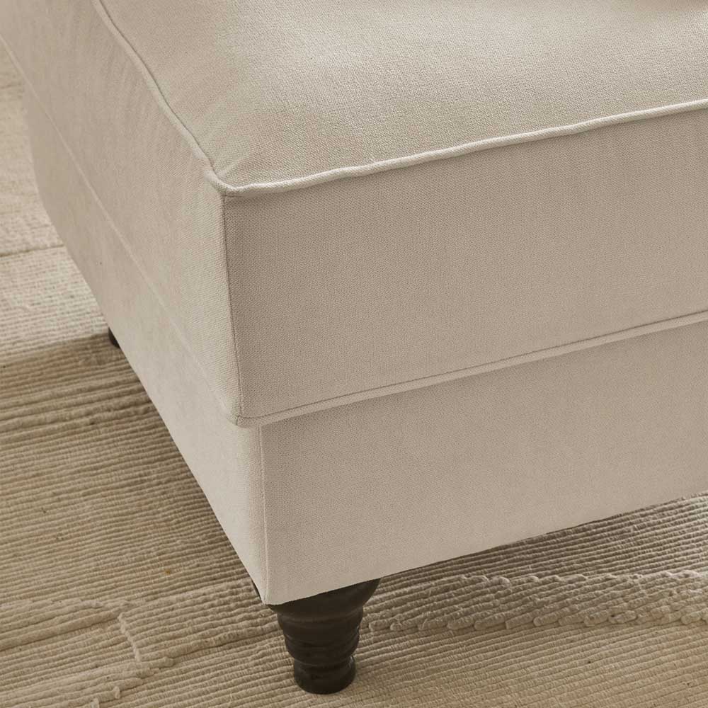 Gepolsterter Hocker im Vintage Landhaus Look - Merandes
