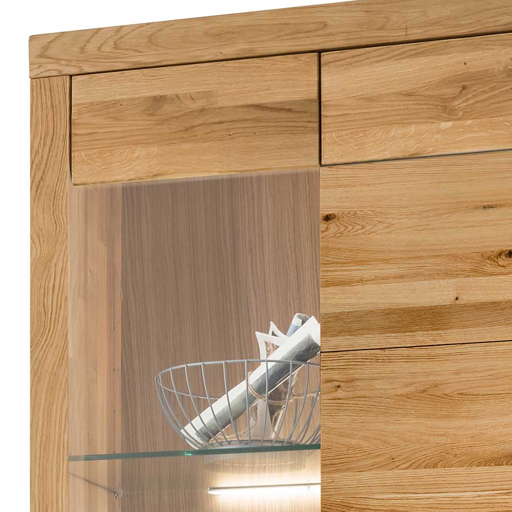 102x204x40 cm Wohnzimmer Holzschrank aus Wildeiche - Loitons