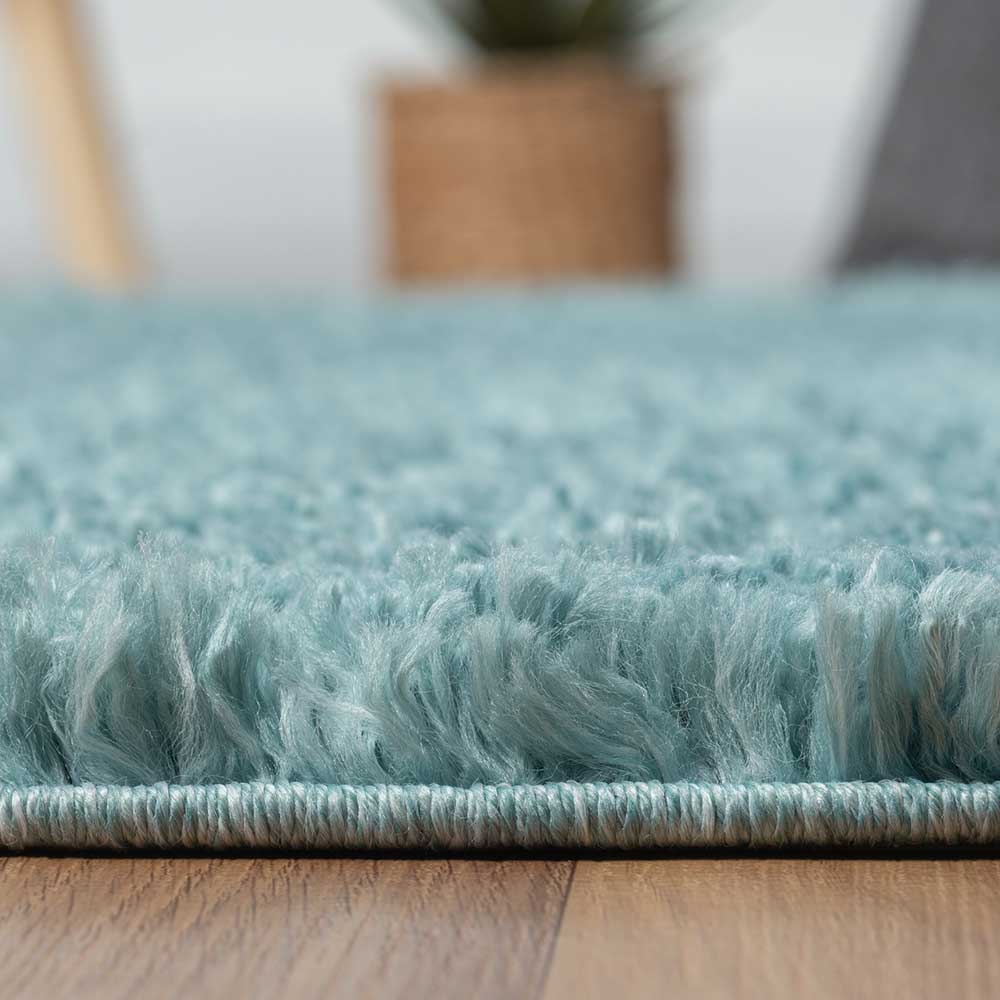150 cm Runder Teppich in Hellblau - Chiyom