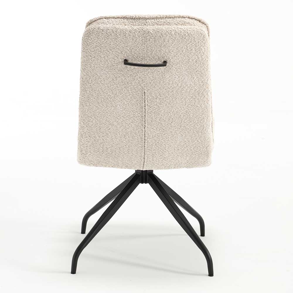 Boucle Drehstuhl in Creme - Rocono