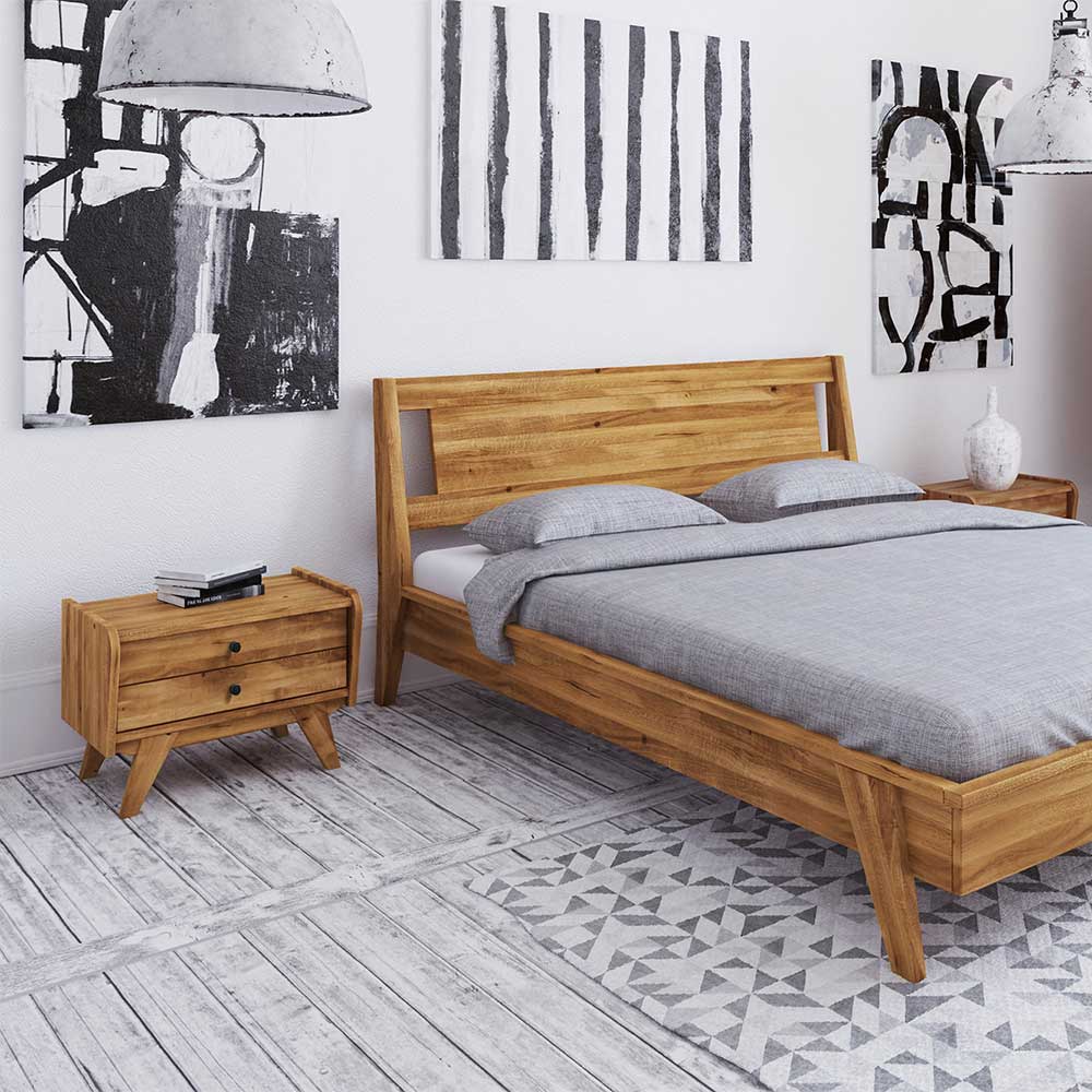 55x43x39 Nachtkommode mit zwei Schubladen - Hardus