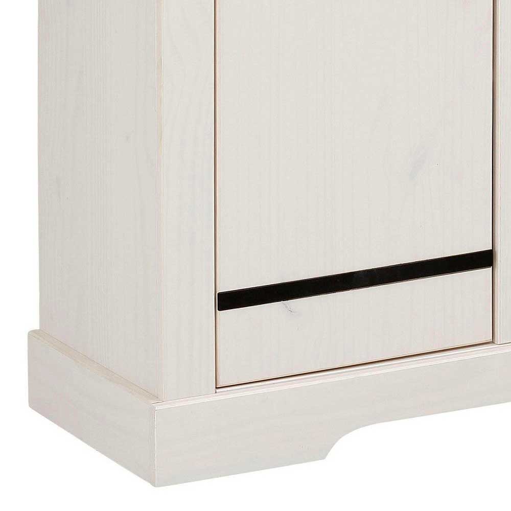 120x130x35 Landhaus Highboard in Weiß - Manduza