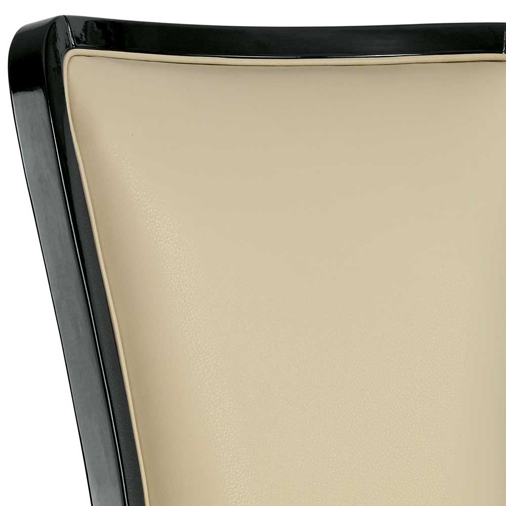 Esszimmer Polsterstuhl in Beige und Schwarz - Woodny