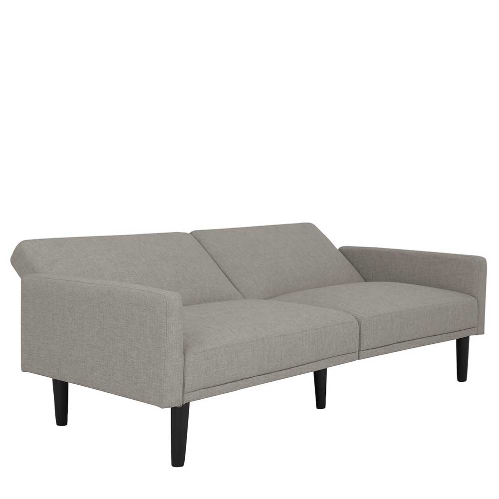 Dreisitzer Schlafcouch in Hellgrau Stoff - Zaparony