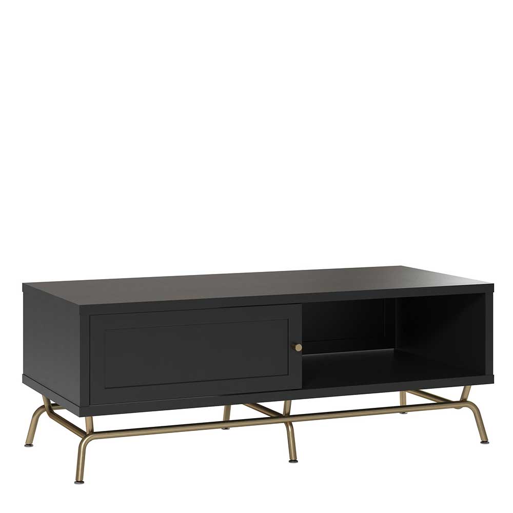 Wohnzimmer Couchtisch in Schwarz und Gold - Solino