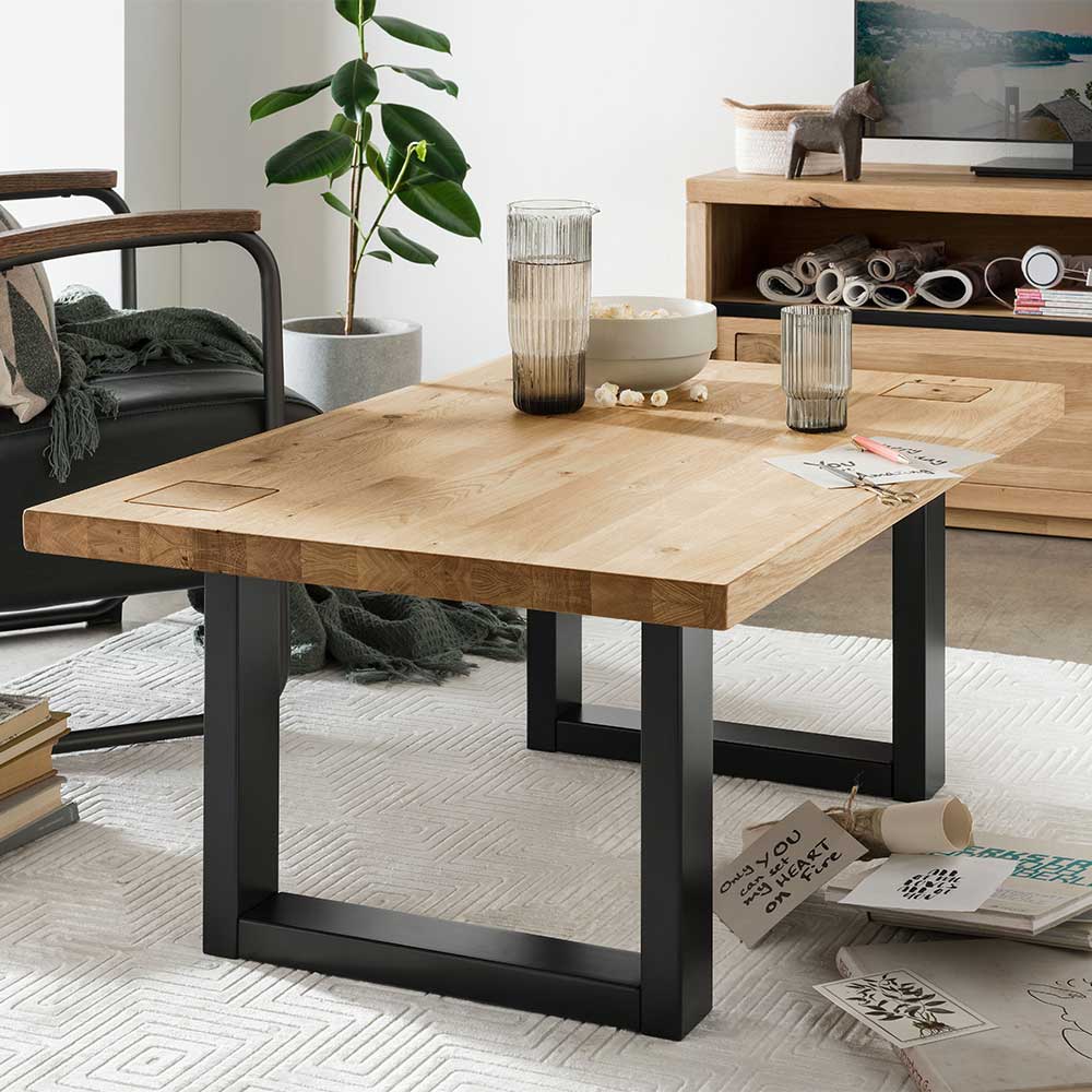 Couchtisch aus Holz Wildeiche Natur geölt - Embleys