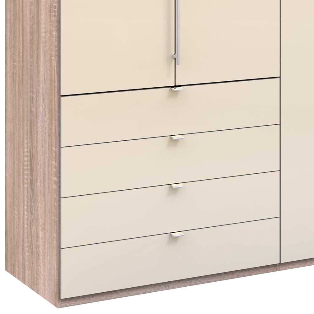 Schlafzimmerschrank mit 2 Falttüren und 4 Schubkästen - Rativian