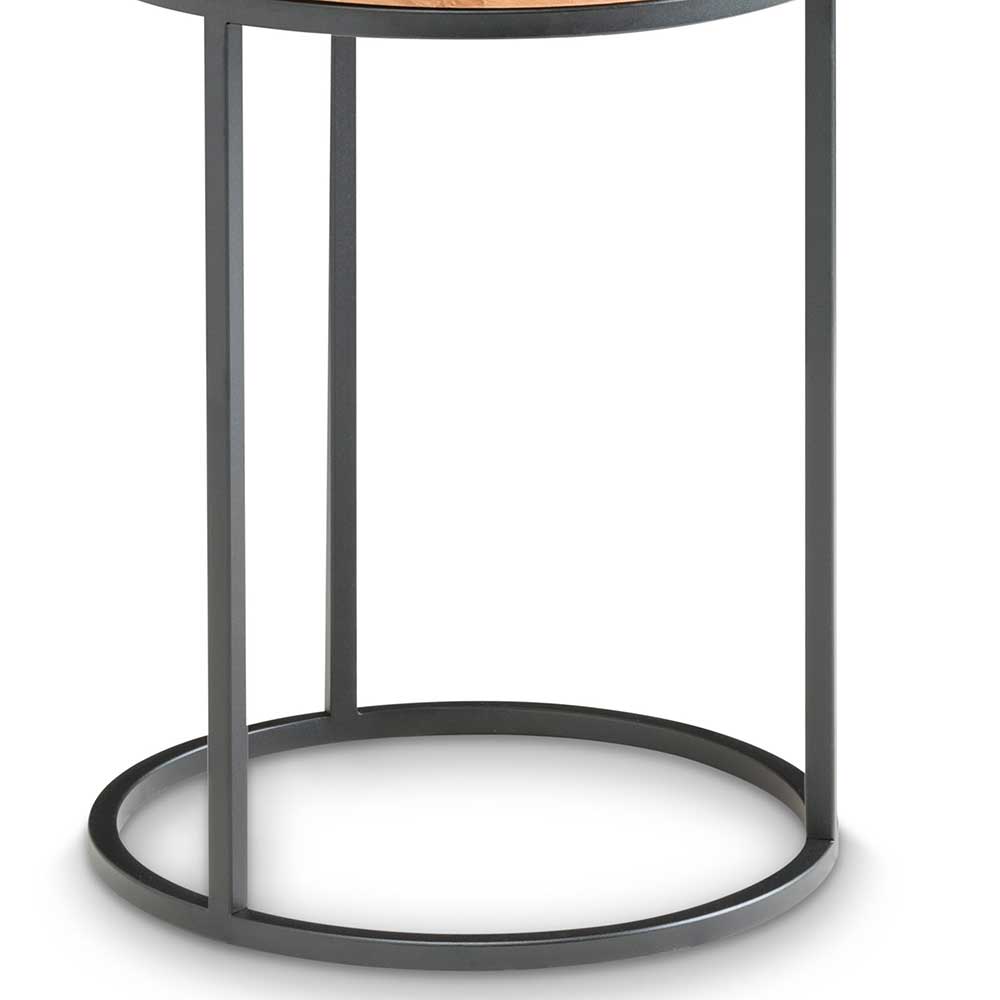 Kleiner Asteiche Tisch mit Metallgestell - Nighty