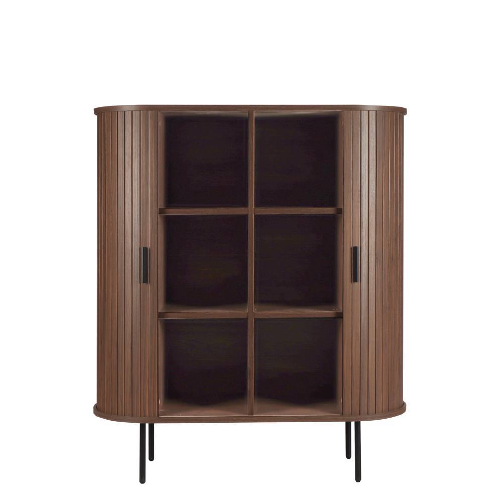 Ovales Highboard mit Schiebetüren - Arura