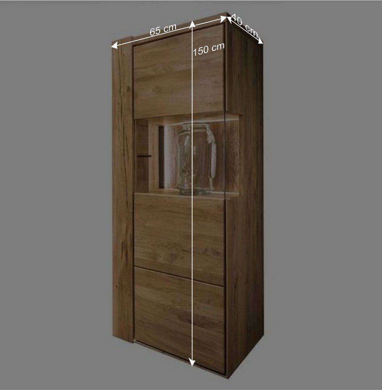 Vitrine aus Wildeiche geölt - Slaraduva