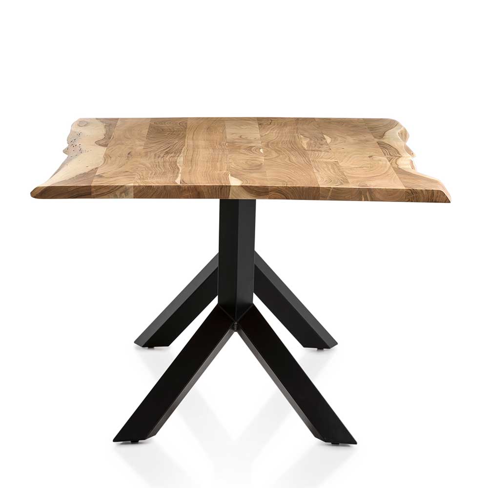 Design Esszimmertisch mit Naturkanten Platte - Kobi