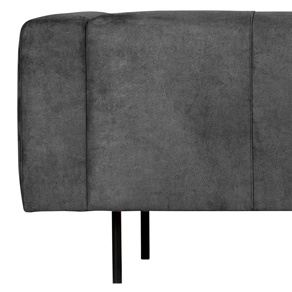 Viersitzer Microfaser Couch in Grau - Yoran