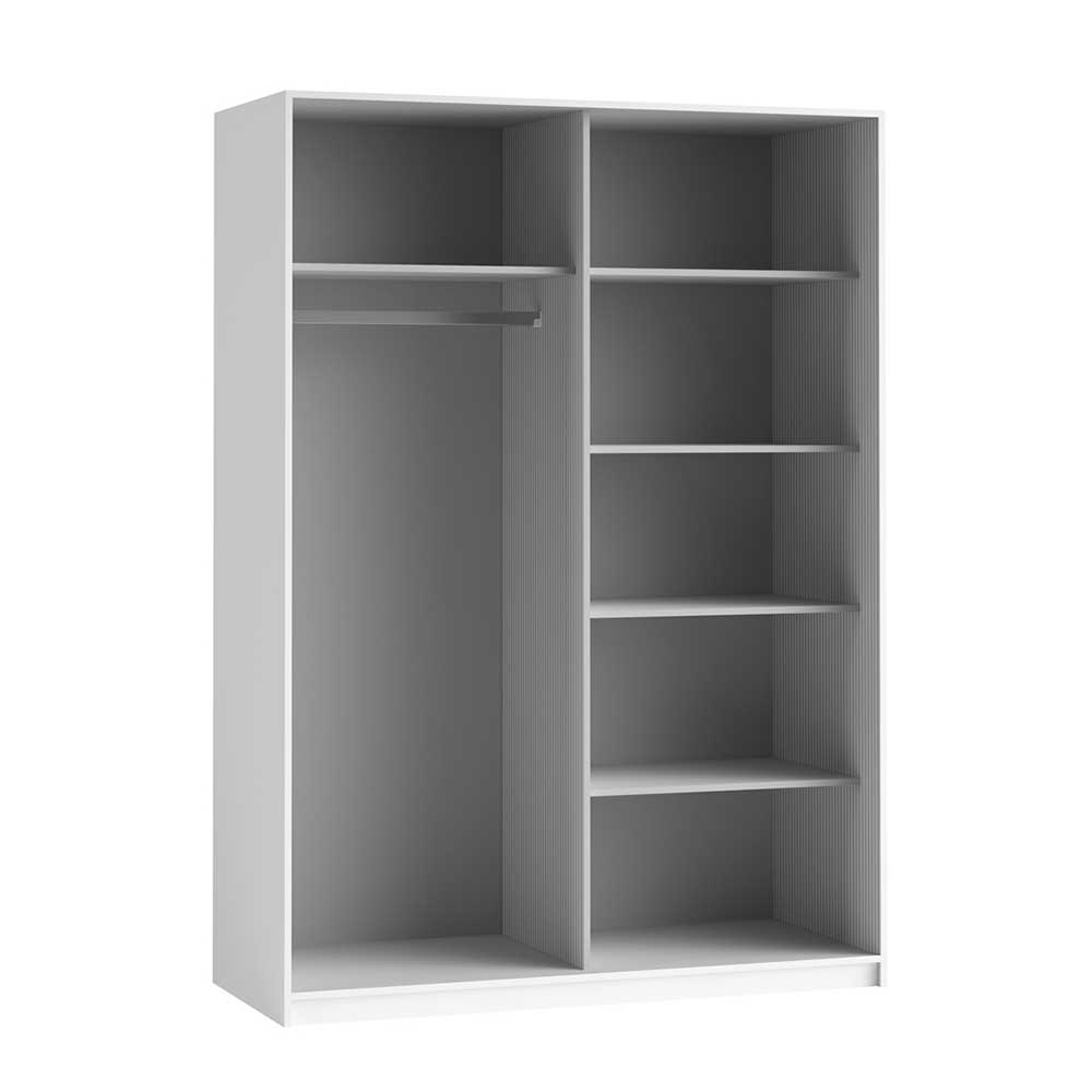 Moderner Schwebetürenschrank in Weiß - Juleste