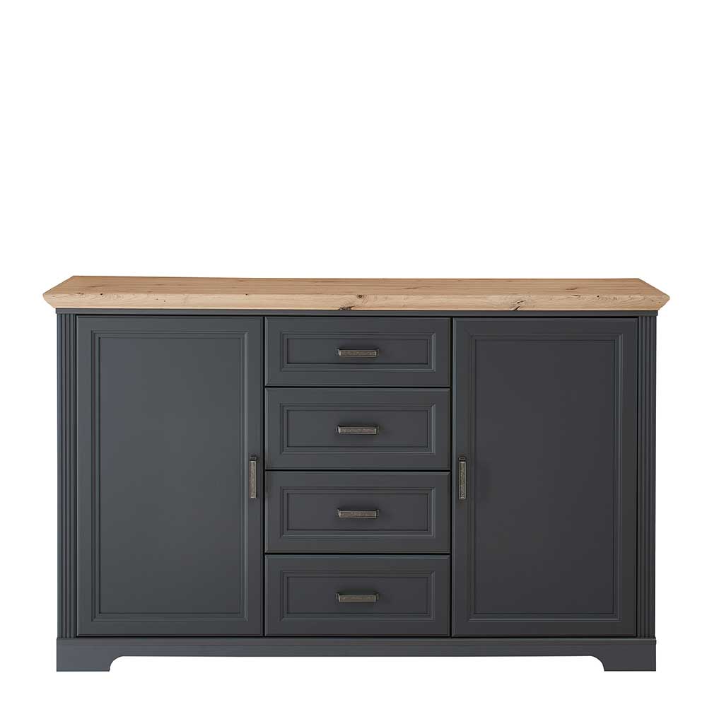 Sideboard in Dunkelgrau und Eiche - Joe