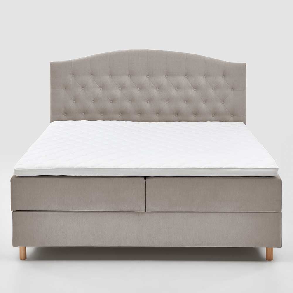 H3 Komplettbett mit Bettkasten in Hellbraun - Furcia