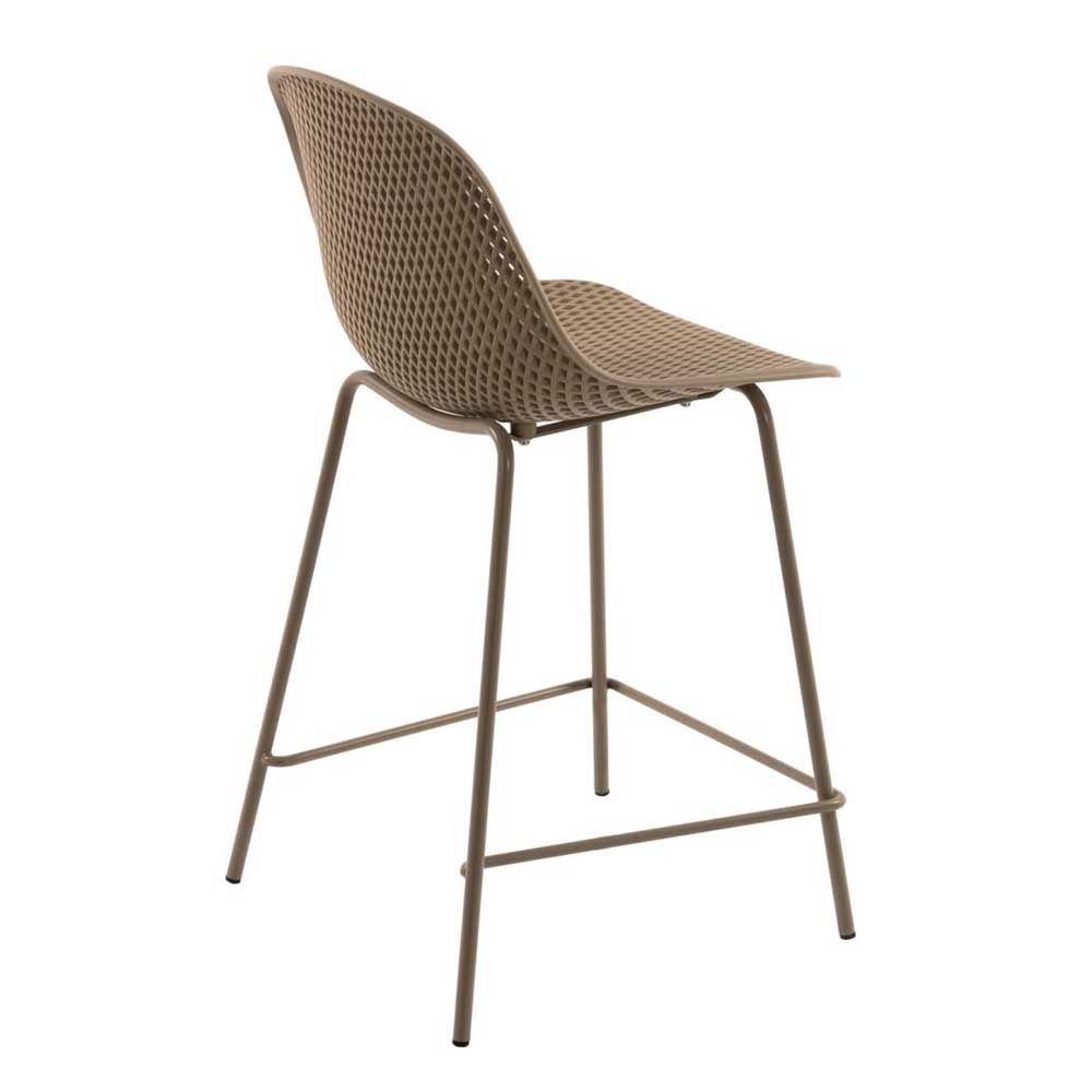 Tresenstuhl mit Schalensitz in Beige - Vabienna (4er Set)