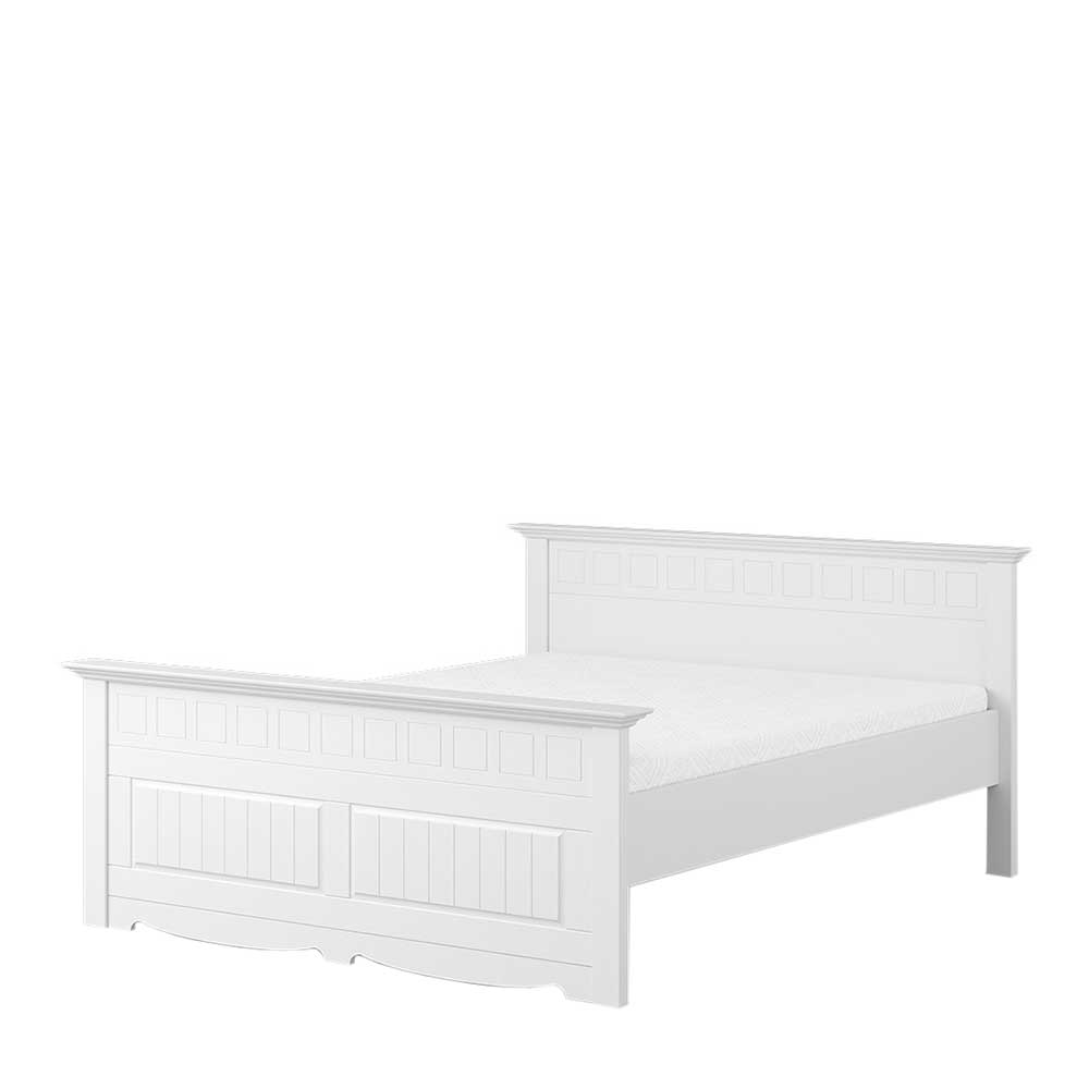 Landhausbett in Weiß lackiert - Indico