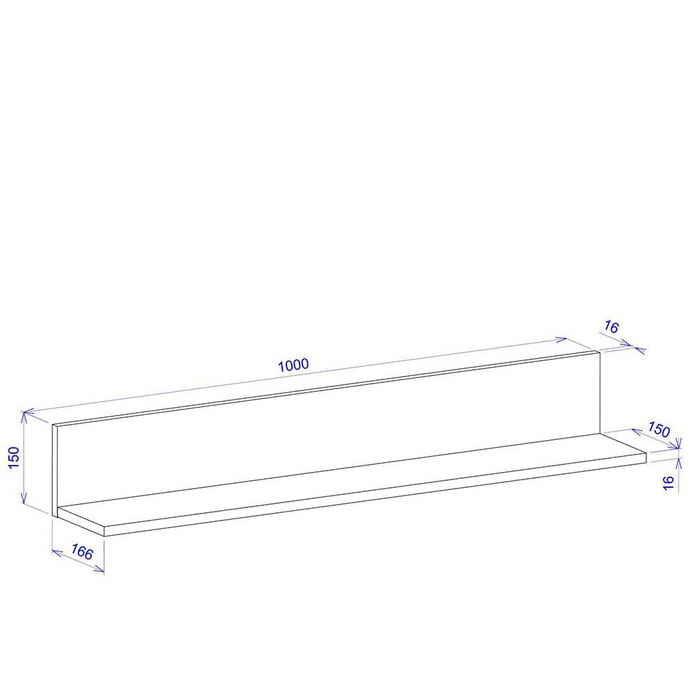Wohnzimmer Wandboard in Weiß & Wildeiche NB - Nonessia