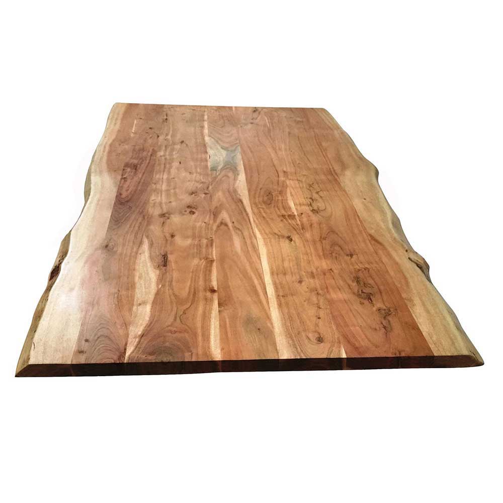 Tisch mit Akazien Holzplatte Naturkante - Fancya