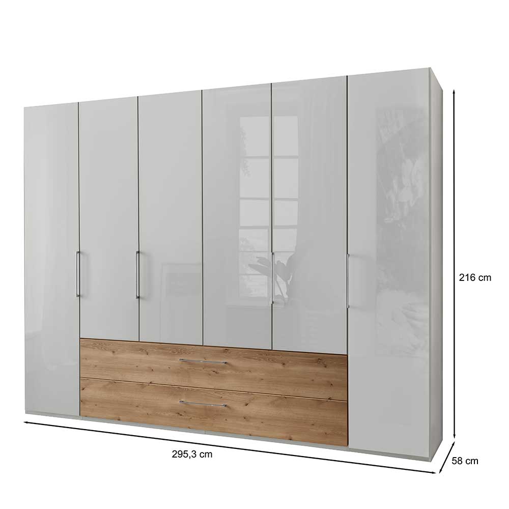 Geräumiger Schlafzimmerschrank mit detaillierten Maßen und Abmessungen – Malvido