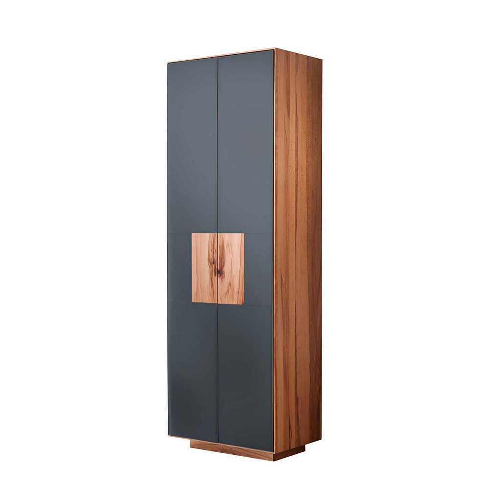 Design Garderobenschrank in Anthrazit Glas - Mandrey