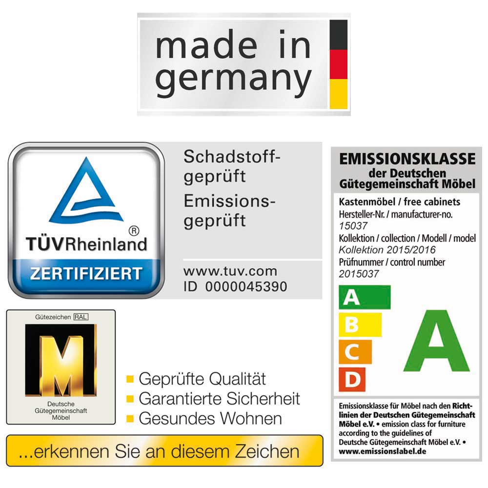 Nachttisch Kommode Cartesna in Creme