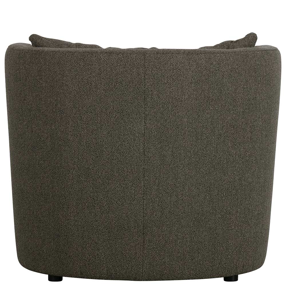 Design Lounge Sessel aus Boucle in Braun - Navino