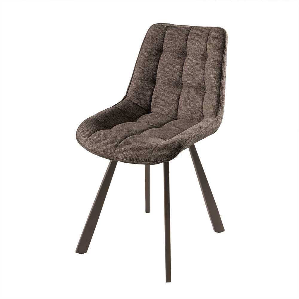 Design Polsterstühle in Braun - Fratella (4er Set)