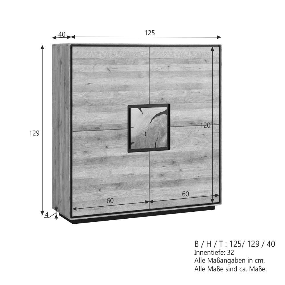Wohnzimmer Schrank mit Hirnholz Applikation - Shipper
