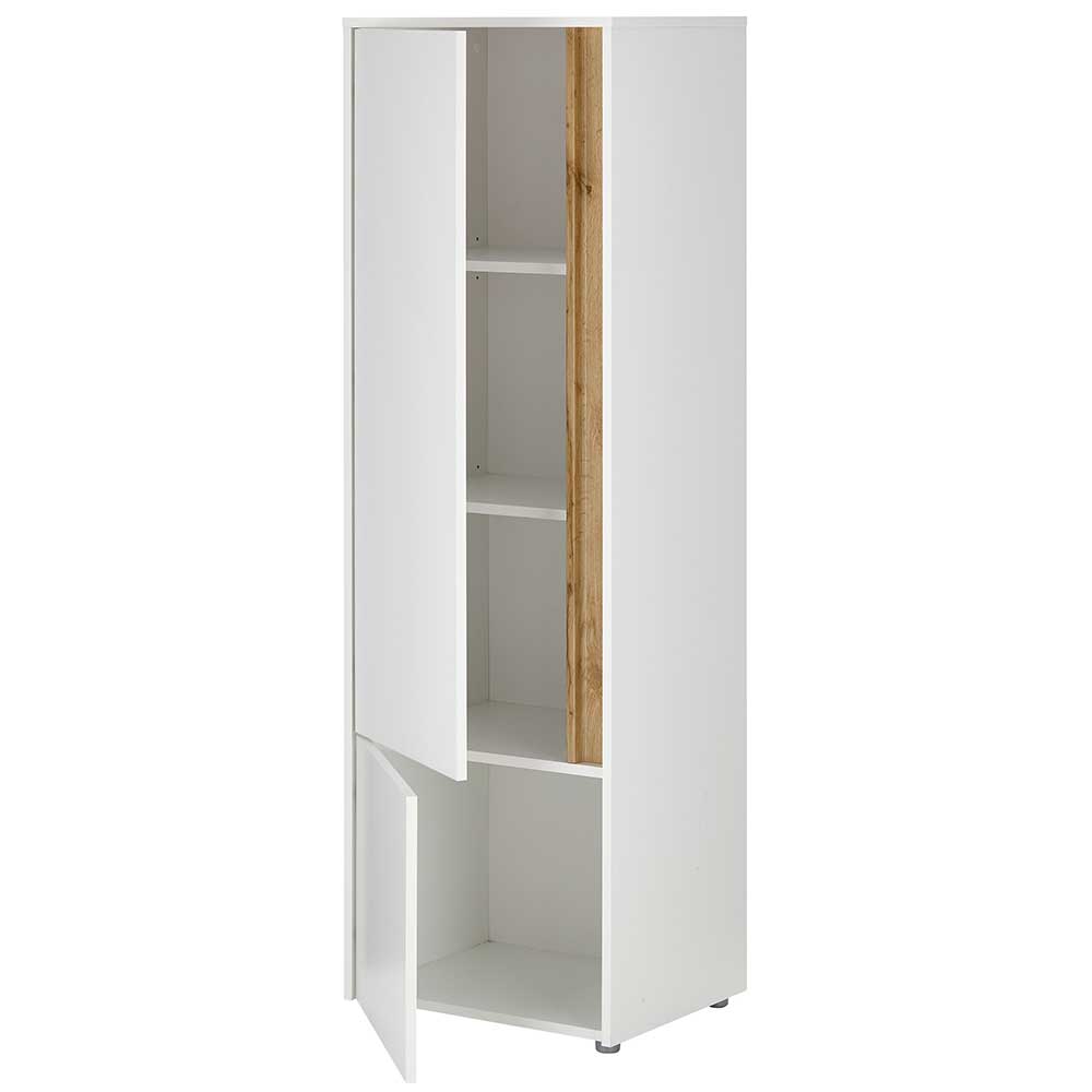 50x158x40 2-türiger Schrank in Weiß - Nonessia