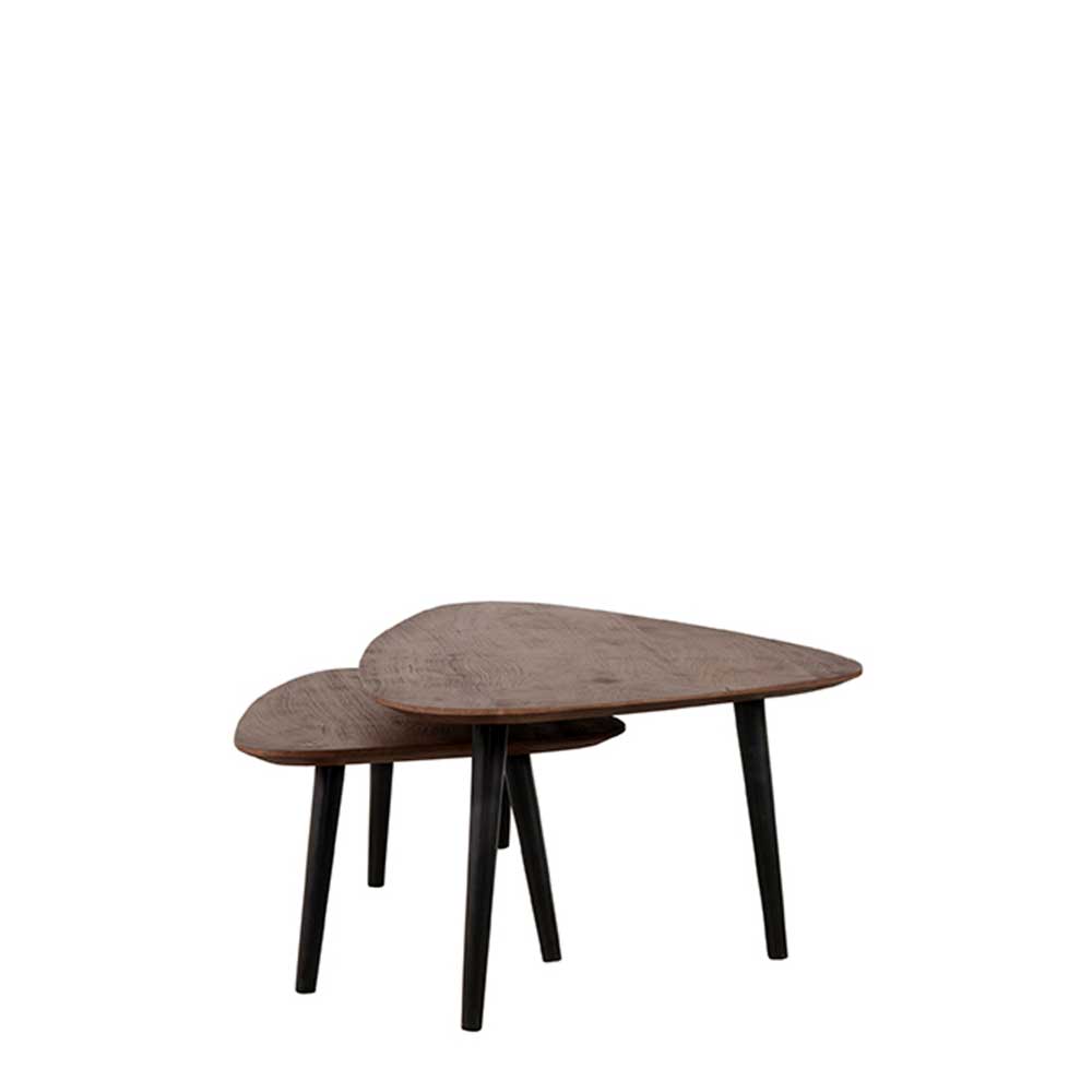 Wohnzimmer Tisch Duo in Dunkelbraun - Pulvaria (zweiteilig)