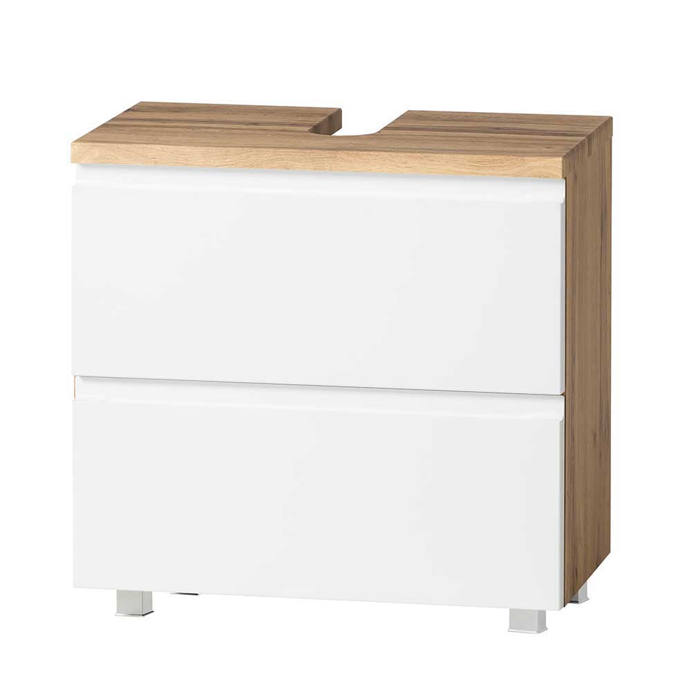Waschbecken Unterschrank mit Klappe & Schublade - Eight