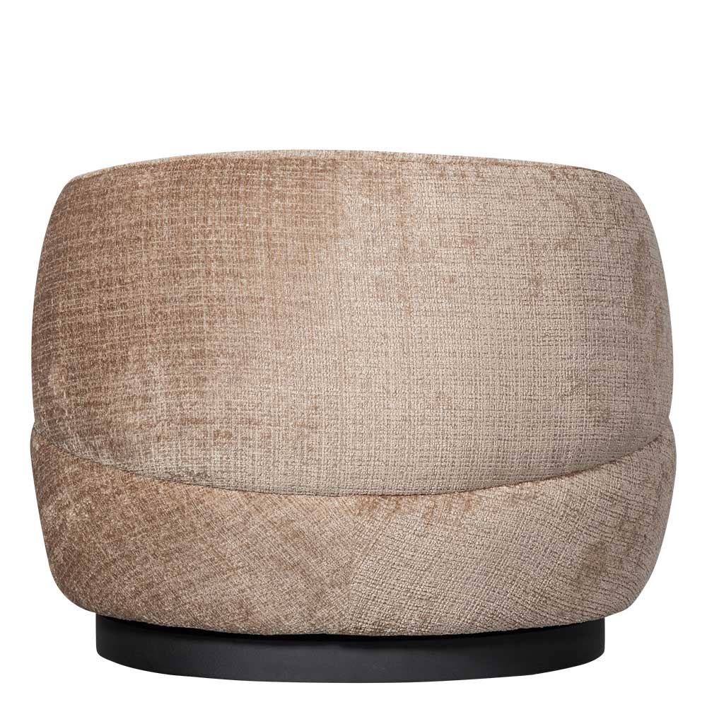 Chenille Drehsessel in Beige - Anvica