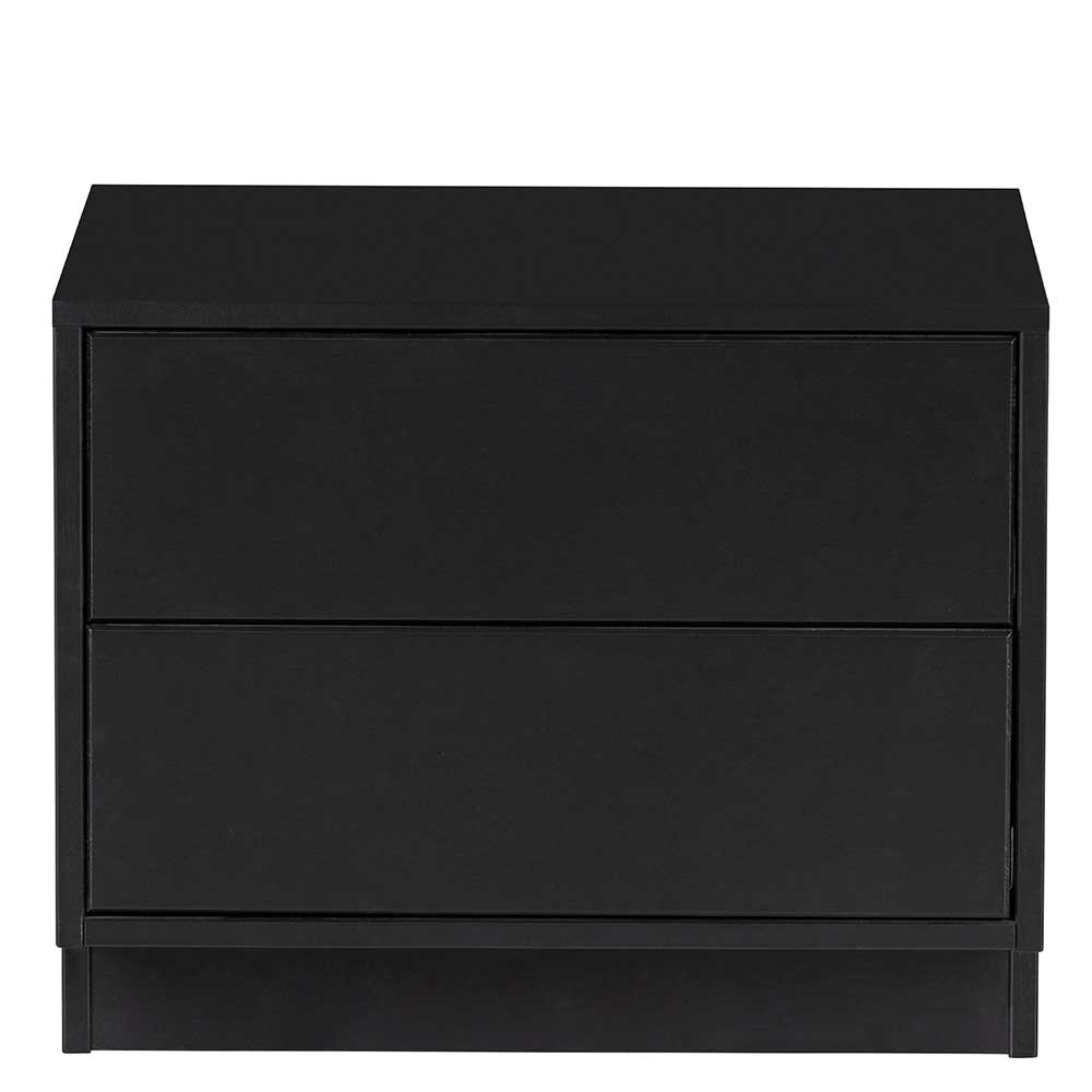50x40x40 Nachtkommode in Schwarz Kiefernholz teilmassiv - Niwidus