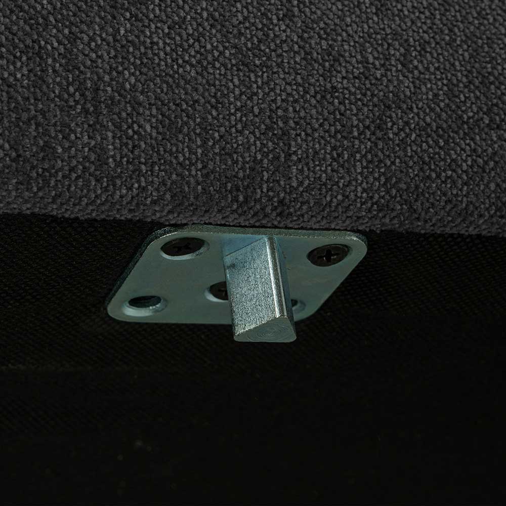 Modulcouch 1-Sitzer aus Webstoff Dunkelgrau - Marietta