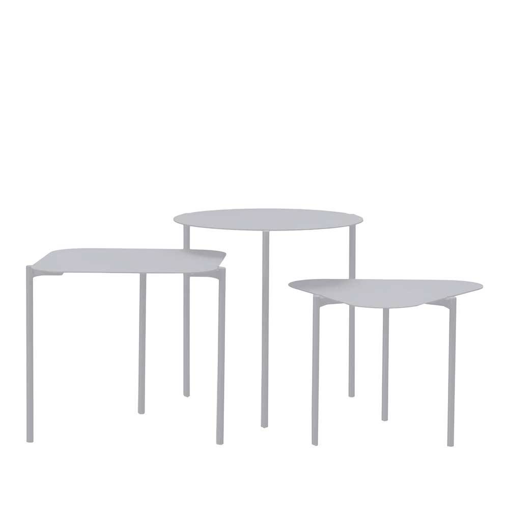 Trio Beistelltische in Grau - Seharin (dreiteilig)