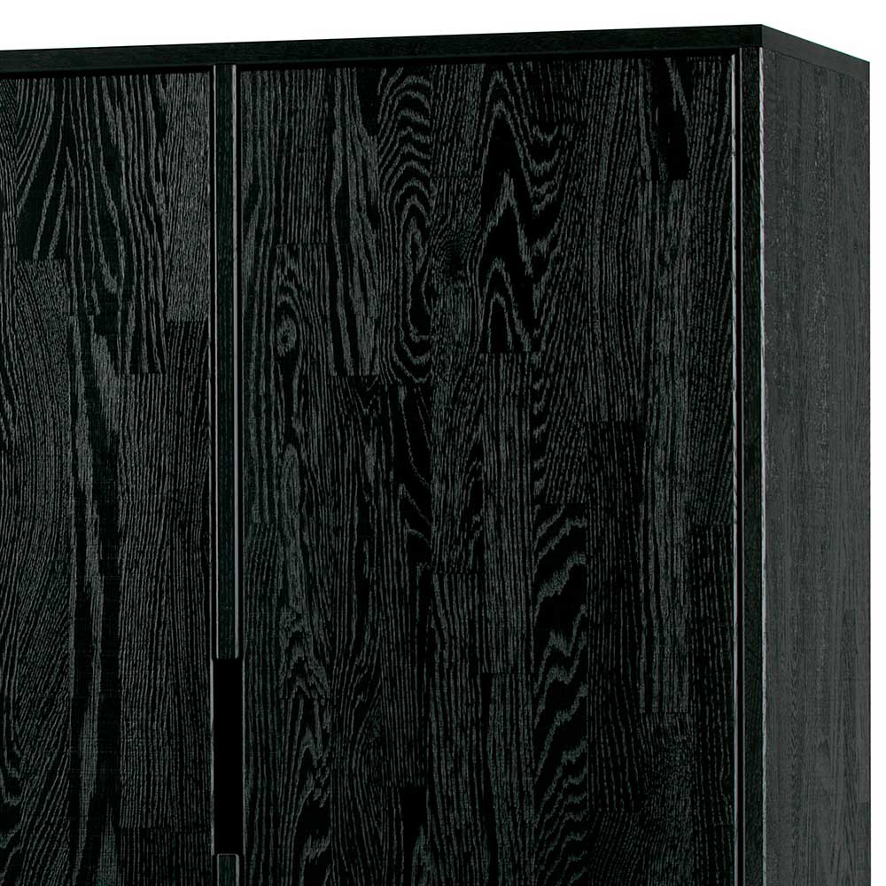 Schwarzer Schrank aus Holz & Metall - Almery