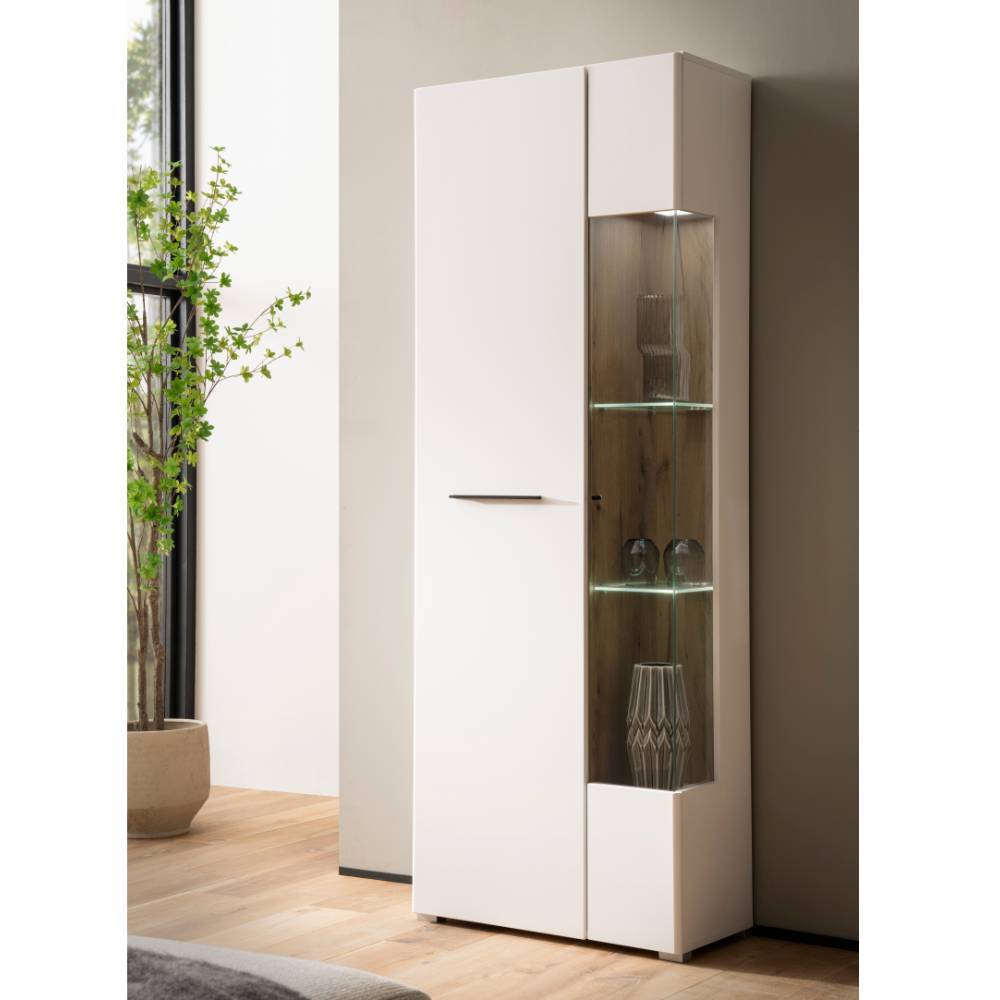 Design Wohnwand in Weiß - Acke (vierteilig)