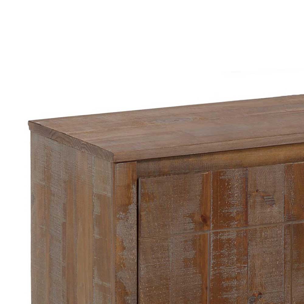 TV Lowboard aus massiver Kiefer Dunkel - Lavagna