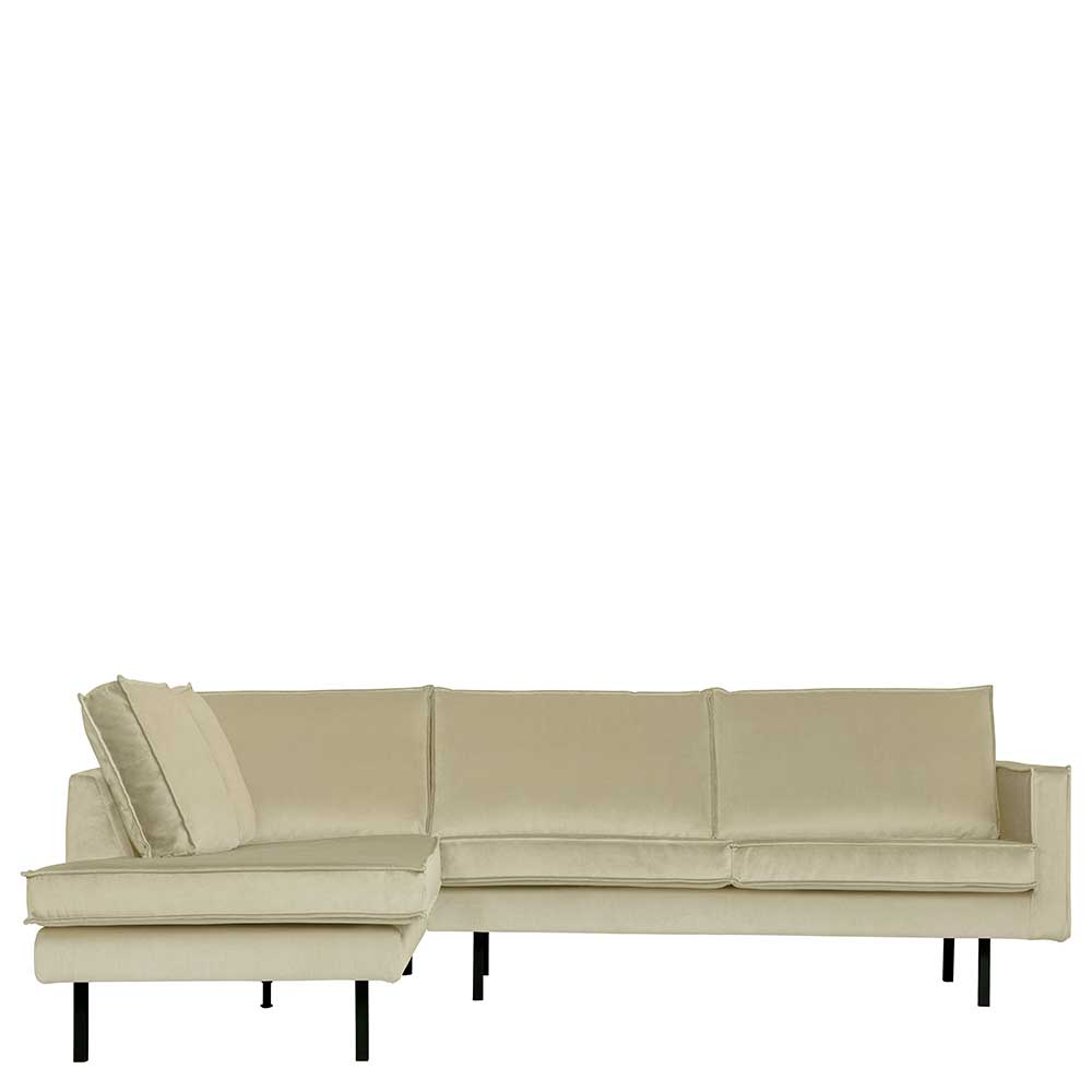 Sofaecke in Graugrün Samtstoff - Loona