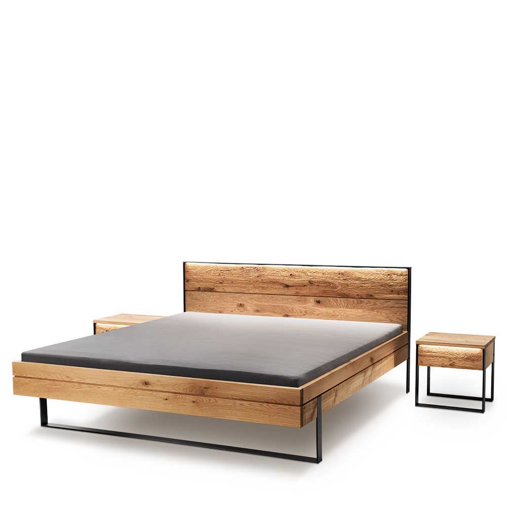 Schlafzimmer aus Wildeiche & Metall - Claas (vierteilig)
