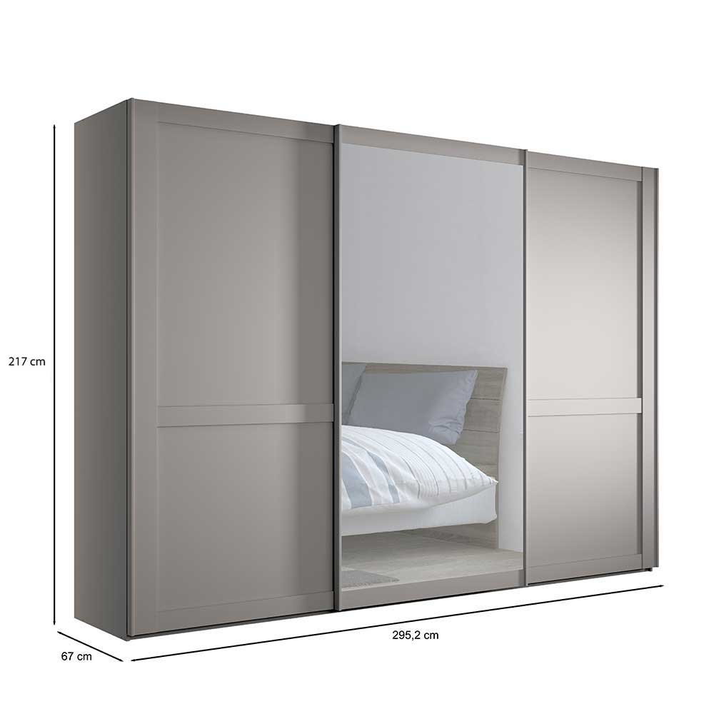 Schwebetürenschrank in Hellgrau - Ridonna