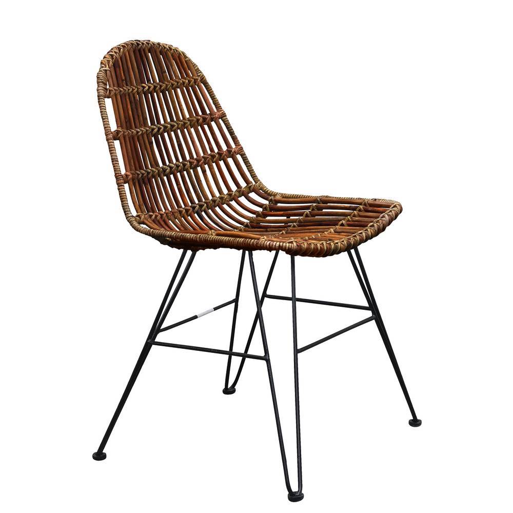 Esstischgruppe mit Rattanstühlen - Galadira (fünfteilig)