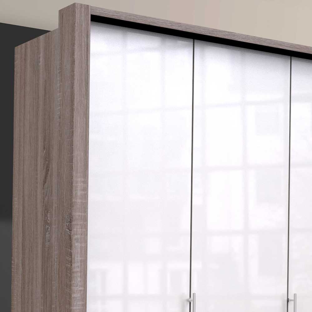 Moderner Kleiderschrank in Weiß Glas - Empresian